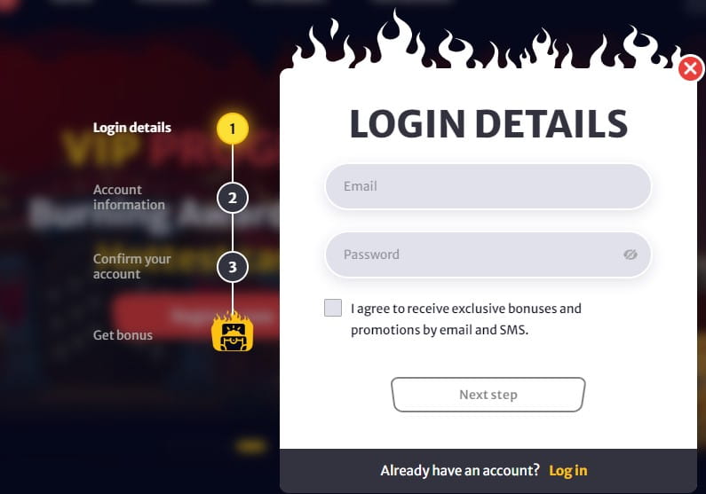 Hell Spin registration