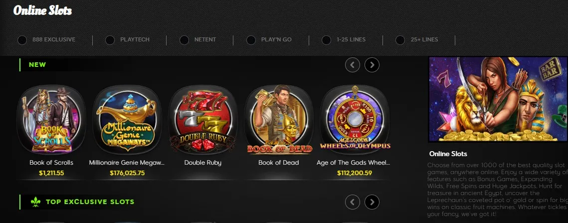 Ігри 888 casino