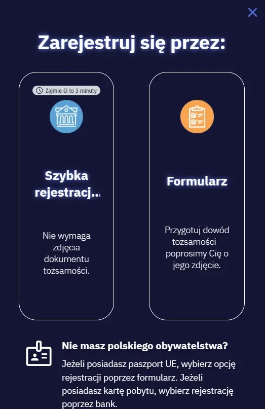 Rejestracja w Total Casino Rejestracja w Total Casino zrzut ekranu