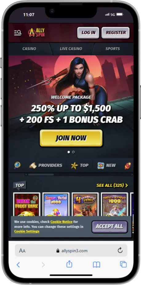 AllySpin website Official Website AllySpin