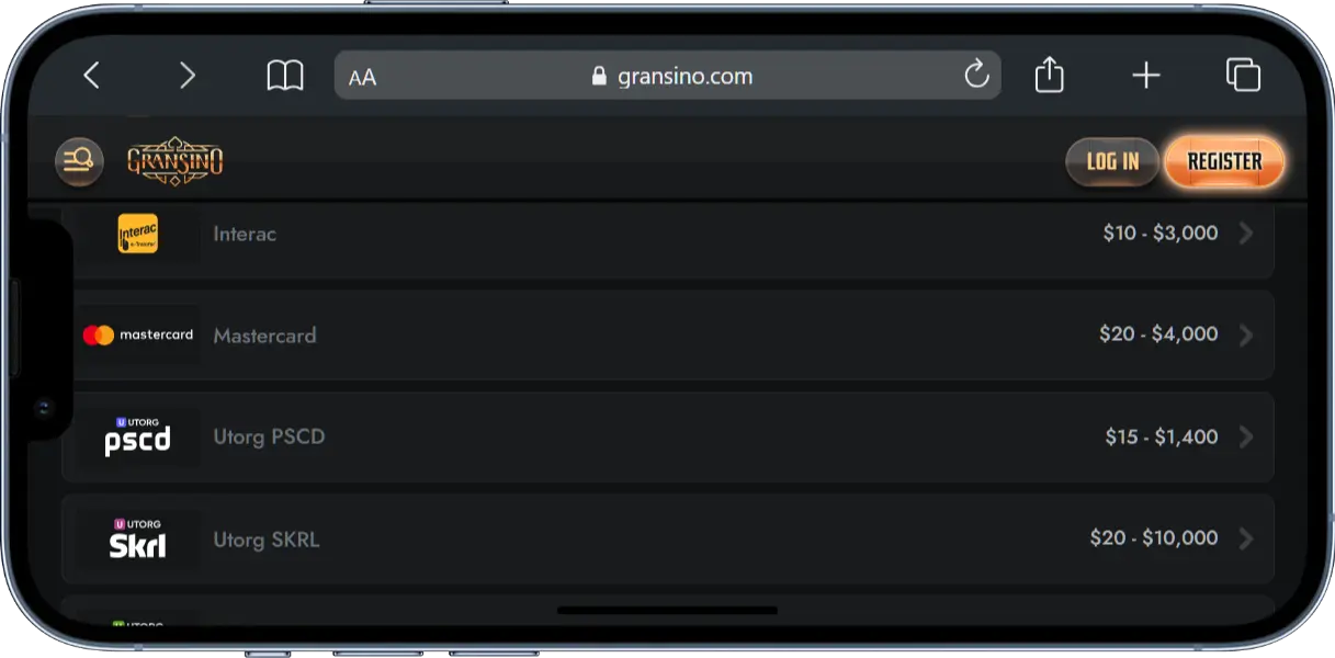 Payment Methods Payment Methods screenshot