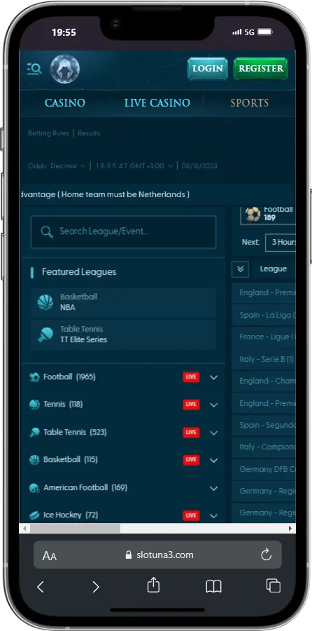 Slotuna Sports Betting Slotuna Casino Sports Betting Screenshot