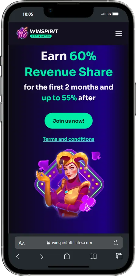 Winspirit Affiliate Program Winspirit Affiliate Program Screenshot