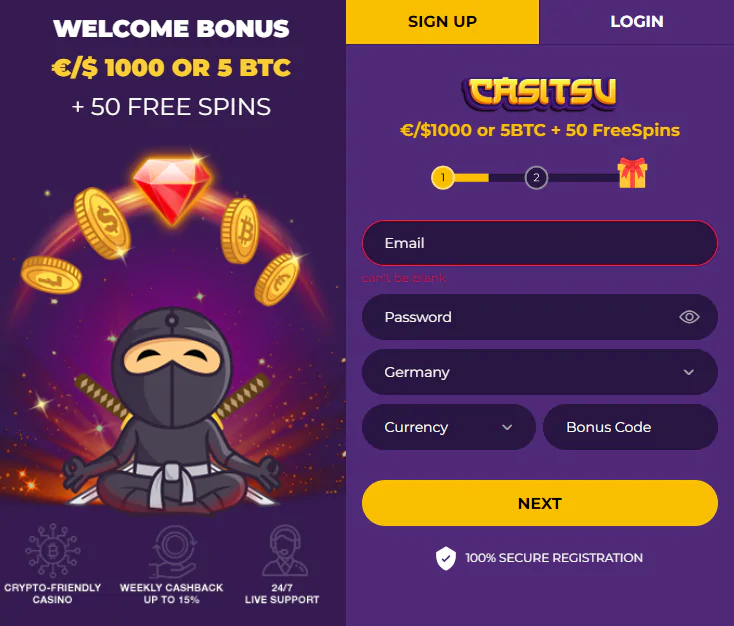 Casitsu casino Registrierung Casitsu casino