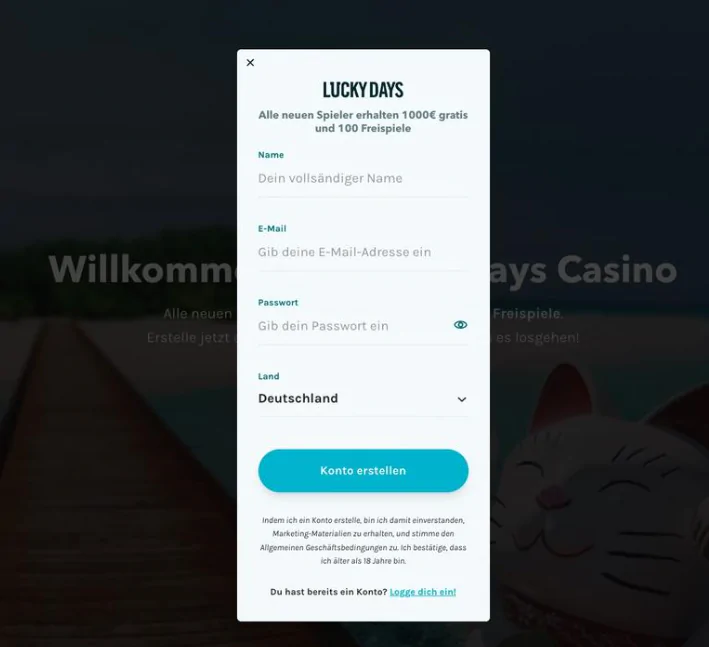 Luckydays casino Registrierung Luckydays casino