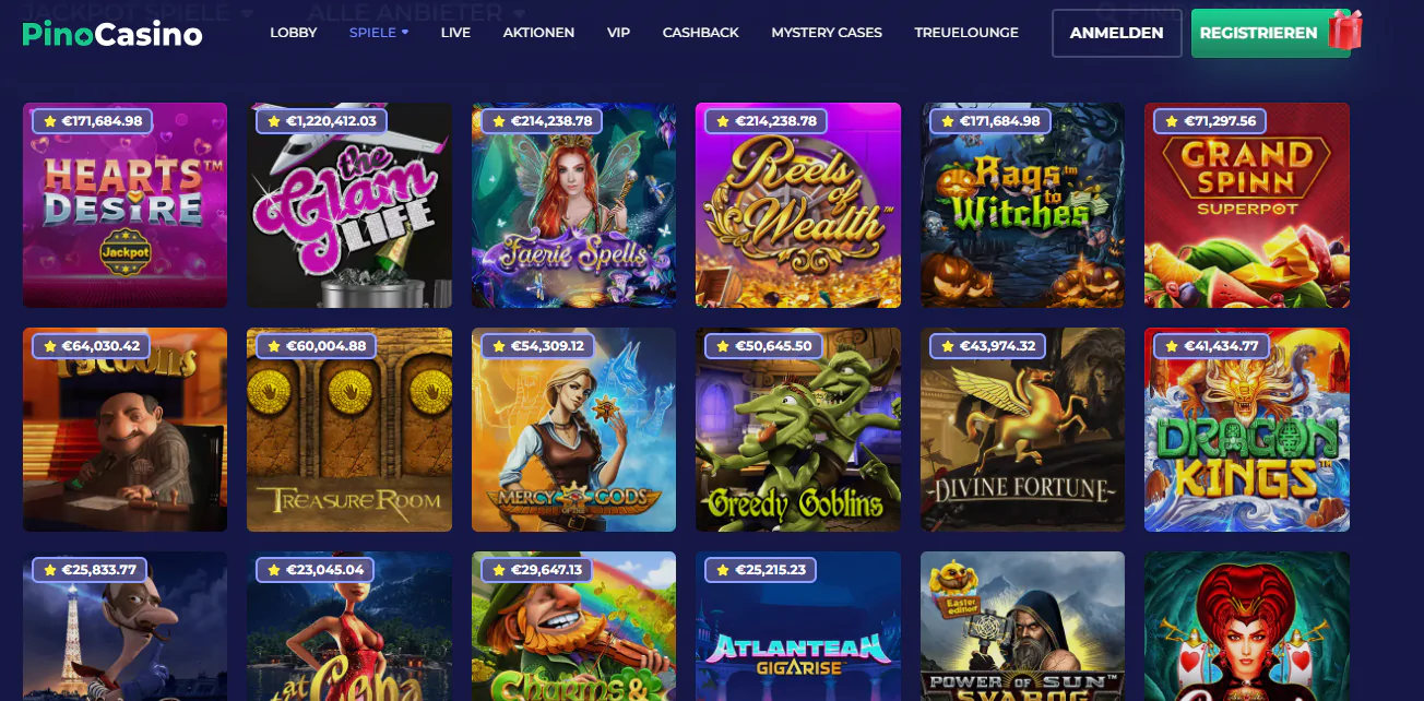 Pino Casino Spielautomaten Pino casino