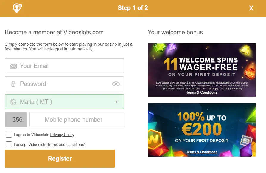 Videoslots casino