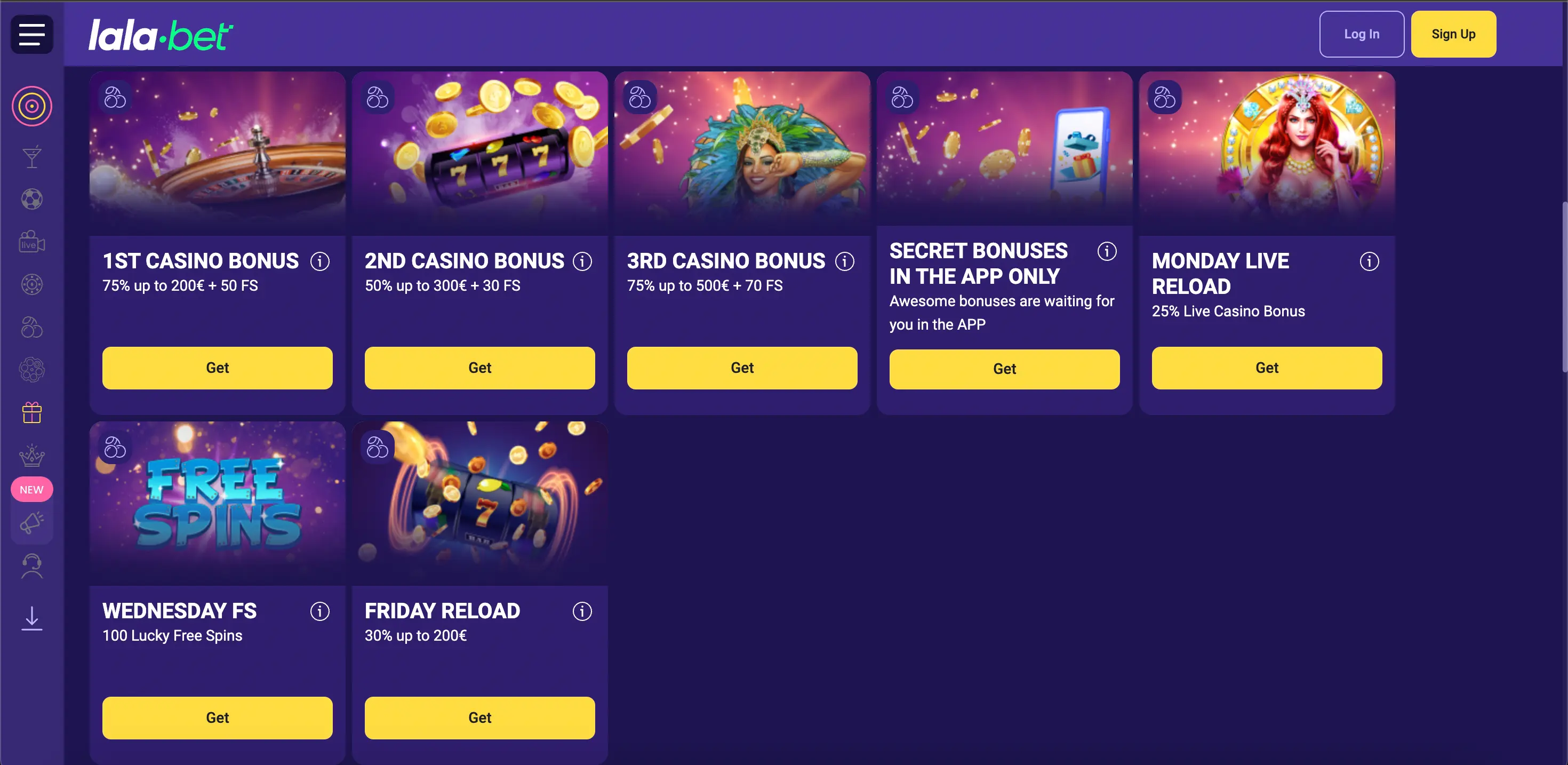 LalaBet Casino Bonus