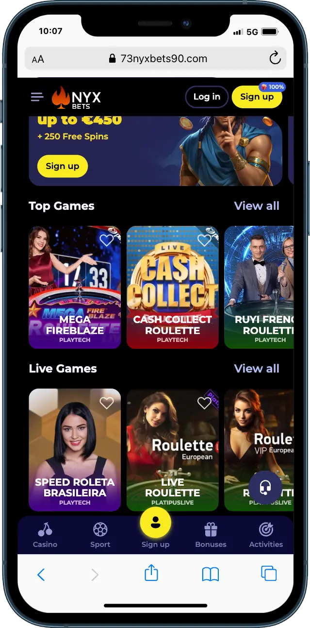 NyxBets Live Casino NyxBets Casino