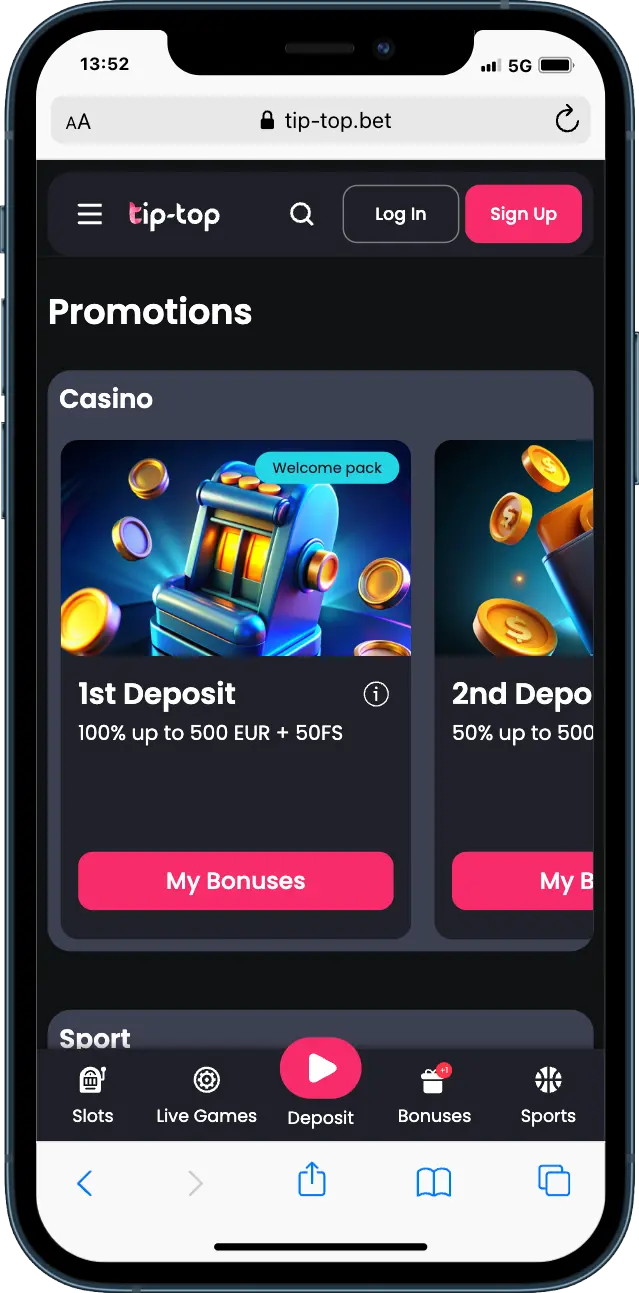 TipTop Bonus TipTop Casino