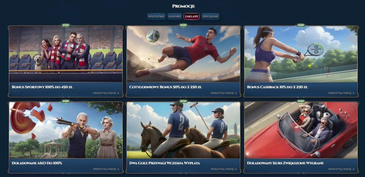 Bonusy sportowe w Rich Royal