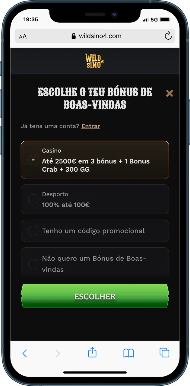 Wildsino Casino Registo