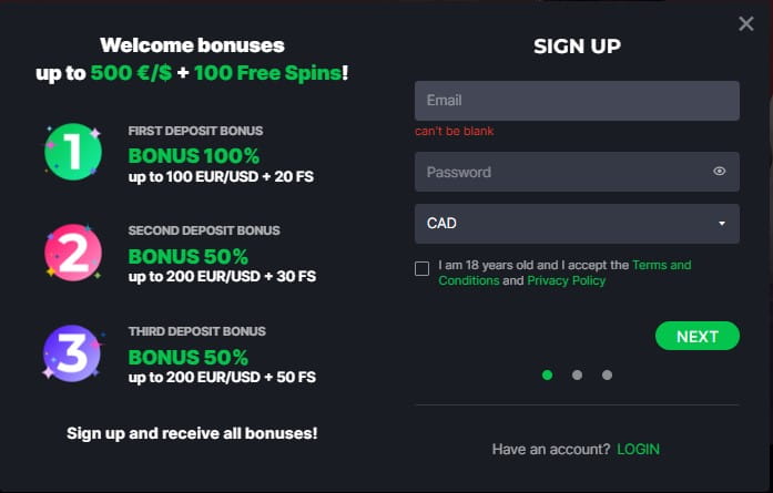 Kosmonaut registration