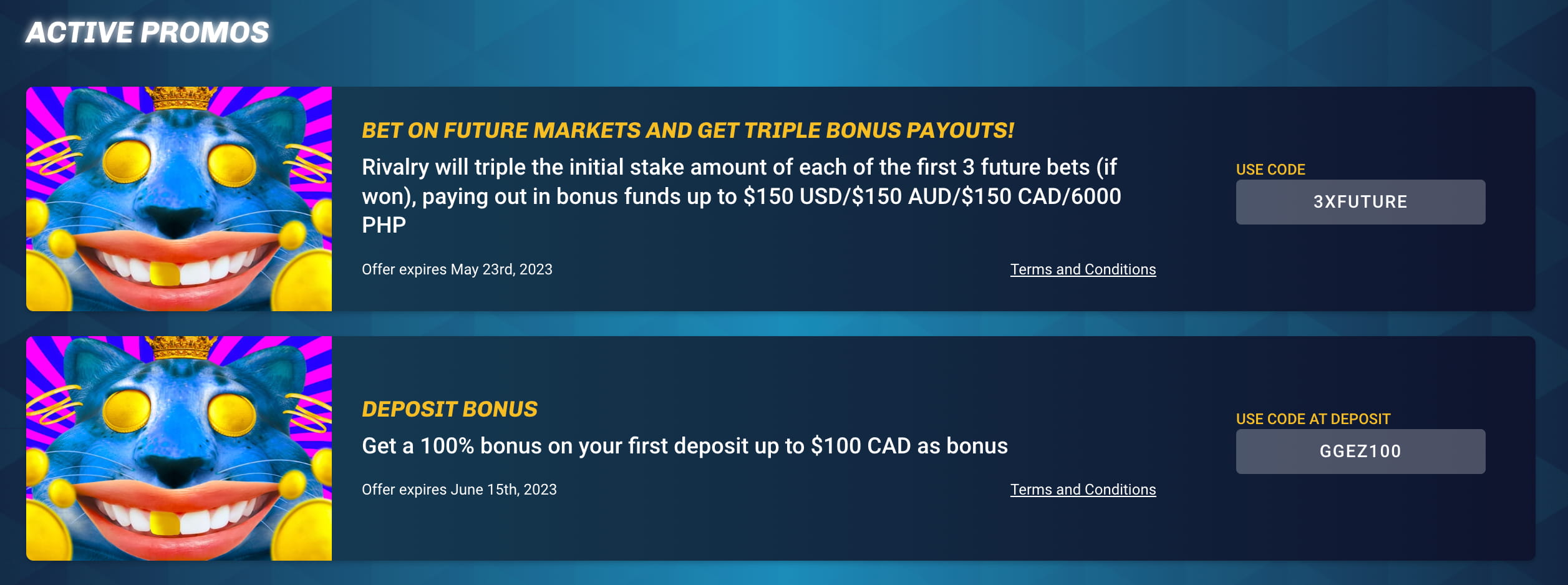 Rivalry casino bonus